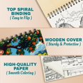 thumbnail image 2 of Netecom Rustic Country Coloring Book Spiral Bound for Adults, A5 Wooden Cover, 30 Cozy Coloring Pages of Rural Life for Stress Relief and Relaxation, 2 of 6