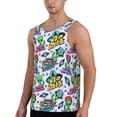 thumbnail image 2 of Goofa Space Monster Pattern Men's Workout Tank Top Slim-Fit Tank Quick Dry Fit Muscle Tank Top Beach Tank Top Bodybuilding Sleeveless T Shirt-3X-Large, 2 of 7