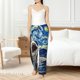 thumbnail image 4 of Fotbe Vintage Starry Sky Shark Pantalones de Pijama para Mujer, Pantalones de Dormir, Pantalones Pj con Cordón y Bolsillos-Medium, 4 of 6