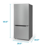 Midea 18.7-Cu. Ft. Bottom Mount Refrigerator, Stainless Steel, MRB19B7AST