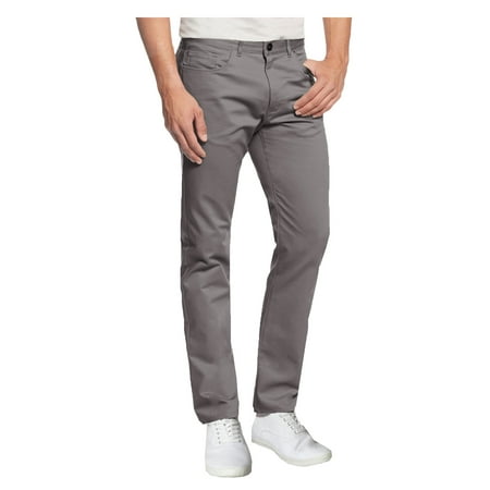 Mens 5-Pocket Flat Front Cotton Stretch Casual Chino Pants