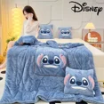 thumbnail image 2 of Mantas de almohada de Stitch Disney, dos en uno, almohada de franela kawaii, manta de siesta gruesa, decoración para sala de estar y dormitorio infantil, 2 of 5