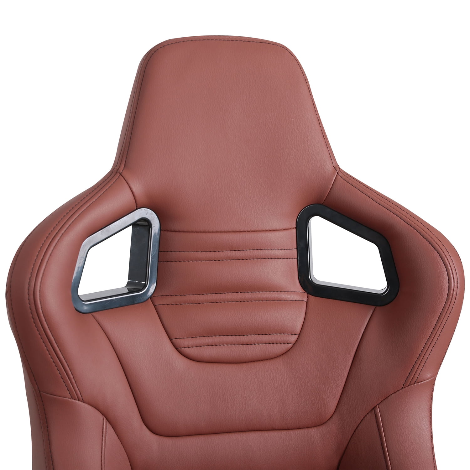 Kadyn 2-Piece Ergonomic Racing Seats, PVC Racing Simulator Game Seats with Adjustable Double Slides, Vinyl Racing Seats for Linde Forklift Tractor, Brick Red Kadyn 2-Piece Ergonomic Racing Seats, PVC Racing Simulator Game Seats with Adjustable Double Slides, Vinyl Racing Seats for Linde Forklift Tractor, Brick Red