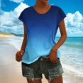 thumbnail image 1 of mfyjkho Tops Casuales Para Mujer, Blusa Informal De Manga Corta Con Cuello Redondo Para Mujer, Blusa Con Estampado De Dulces Tops Para Hacer Ejercicio Para Mujer Xl, 1 of 6