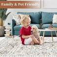 thumbnail image 5 of Garvee 9x12 Large Area Rug for Living Room Vintage Persian Area Rug Floral Distressed Area Rug Washable Rug Non-Slip Low Pile Rug for Bedroom, Pink, 5 of 5