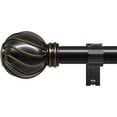 thumbnail image 1 of AIR-Black Curtain Rods for Windows 28 to 112 Inches Adjustable Length Heavy Duty 7/8" Diameter Window Curtain Rod with Decorative Finials for Outdoor Farmhouse Bedroom Kitchen Living Room, 1 of 4