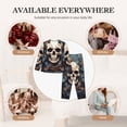 thumbnail image 7 of Sikiie Vintage Leaf Flower Skull Women's Long-Sleeve Shirt and Full-Length Bottom Pajama Set (s-xxl)-XX-Large, 7 of 7