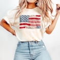 thumbnail image 5 of Comfort Colors Faux Patchwork American Flag Shirt 250th Years Patriotic 4th Of July Tee Vintage Faux Quilted USA Graphic T Shirt, 5 of 5