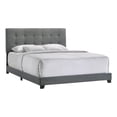 thumbnail image 1 of Pemberly Row Modern Fabric King Upholstered Bed in Gunmetal Gray, 1 of 2