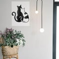thumbnail image 6 of Metal Cat Wall Art Decor Iron Cat Friendship Wall Decoration Black Cat Wall Sculpture for Cats Lover for Minimalist Bedroom Living Room Kitchen Home Office Restaurant Shop 28.7x30cm, 6 of 9