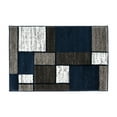 thumbnail image 2 of World Rug Gallery Contemporary Modern Boxed Color Block Navy 2'x3' Door Mat, 2 of 6