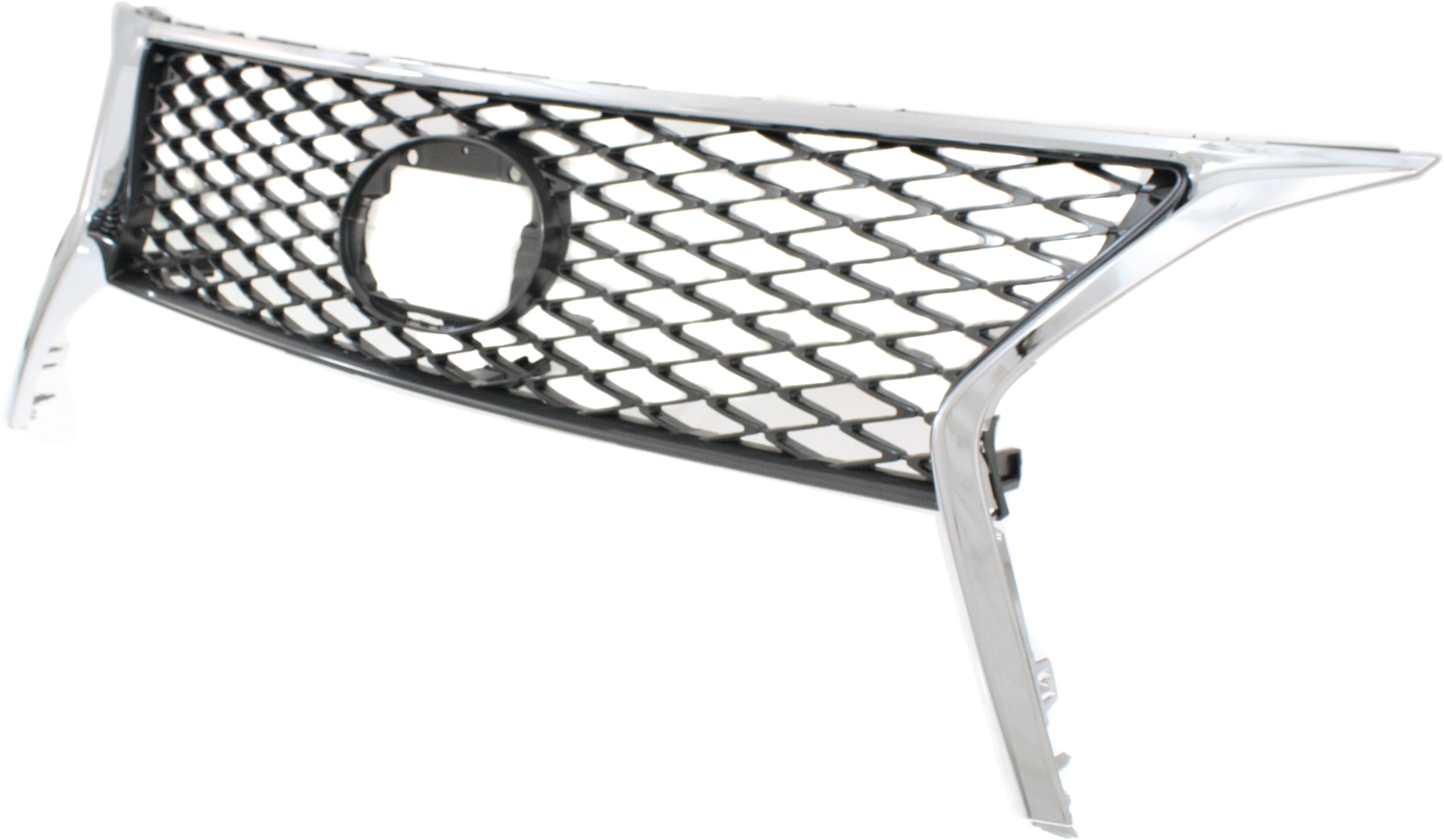 Grille Assembly Compatible With 2013-2015 Lexus RX350 Chrome Shell with Dark Gray Insert