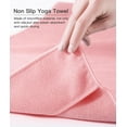 thumbnail image 3 of YR Yoga Mat Towel with Alignment Lines, 72''x24'' Non Slip Hot Yoga Towels Sweat, Pink, 3 of 7