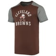 thumbnail image 2 of Men's Majestic Threads Brown/Heathered Gray Cleveland Browns Brownie The Elf Gridiron Classics Field Goal Slub T-Shirt, 2 of 3