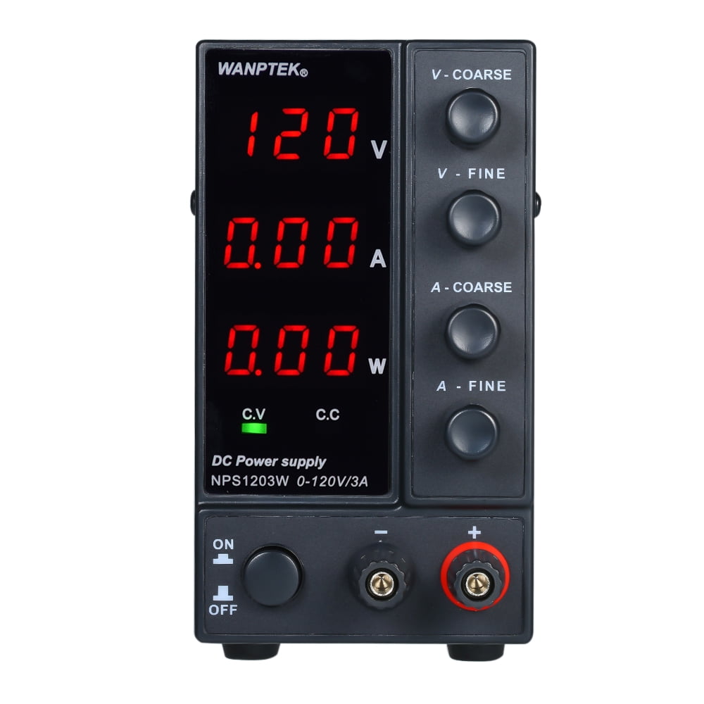 WANPTEK 0-120V 0-3A Switching DC Power Supply 3 Digits Display High Precision 