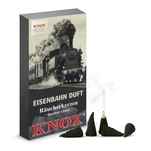 Knox Railway Train Scent German Incense Cones Made in Germany Pack of 24 Cones