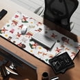 thumbnail image 2 of Long Mouse Pads for Desk,White Christmas Santa Pattern Desk Mats on Top Of Desks, Desk Mouse Pad Extra Large with 3mm Non-Slip Base and Stitched Edge for Gaming,Office,Work,Home 35.4x15.7in, 2 of 5