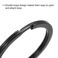 thumbnail image 4 of Unique Bargains 2.1x30mm Split Keychain Rings Flat Key Holder for Organization Black, 30Pack, 4 of 5