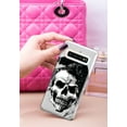 thumbnail image 3 of FINCIBO Silver Glitter Case, Sparkle Bling TPU Cover for Samsung Galaxy S10 G973 6.1" (NOT FIT Samsung Galaxy S10+ / S10 Plus 6.4 inch or S10E 5.8 inch), Clear Skull Raven, 3 of 4