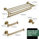 thumbnail image 1 of Brushed Gold Bathroom Accessories Towel Bar Bath Robe Hook Brass Knurled Bathroom Hardware Set Shelf for Towels Paper Tissue Hol My Lux Decor Round, 1 of 26