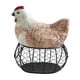 thumbnail image 5 of Cesta de almacenamiento de huevos con diseño de pollo, soporte para huevos de gallina con tapa para almacenamiento de huevos, contenedor de Marrón Hierro, 5 of 8