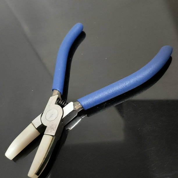 Alicates de mordaza de nailon doble, alicates de joyería de acero al carbono para abalorios, alambre moldeador retorcido, herramientas de bricolaje, BLESIY Alicates de joyería