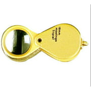 Gemoro EL965 Gold Jewelers Loupe 18mm 10x with Case