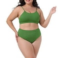 thumbnail image 2 of DARING DIVA Plus Size Two Piece Swimsuit for Women Scoop Neck 3X Green, 2 of 5