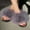 Gray, variant on GERsome Womens Slides Fuzzy Slippers Open Toe Fluff Slippers With Arch Support Plantar Fasciitis Orthotic Slippers Women House Shoes