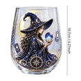 thumbnail image 3 of Witch Stemless Wine Glass Set, 6 Piece Gothic Crystal Ball Glass Cups for Halloween, Witch Themed Stemless Tumbler for Witchy Decor and Party Drinking, Vintage Style, 3 of 7
