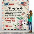 thumbnail image 3 of DAJU Personalized to My Wife Blanket from Husband Floral Air Mail Letter I Love You Wife for Her Birthday Wedding Anniversary Valentines Day Fleece Blanket(50*60inch), 3 of 5
