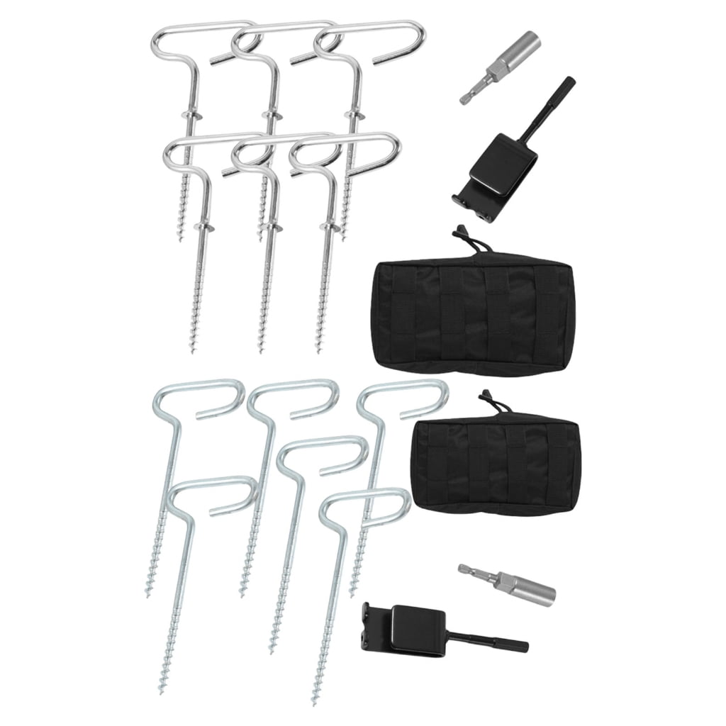 WINDLAND 9pcs Universals Ice Fishing Anchors Tool Multifunctional Beach Tent Pegs for Secure Tent Attachments