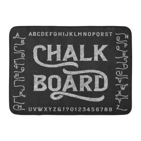 Collection Alphabet Design Board GODPOK Chalk Board Alphabet with Alternates Retro Letters Numbers and Symbols Vintage Typeface for Your Design Rug Doormat Bath Mat 23.6x15.7 inch ()