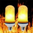 thumbnail image 2 of EIMELI 2 Pack LED Flame Effect Fire Light Bulb, Upgraded 4 Modes Flickering Fire Christmas Decorations Lights, E27 Base Flame Bulb with Upside Down Effect, 2 of 9