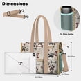 thumbnail image 5 of Teacher Tote Bag,Paw Prints and Bones Teacher Utility Tote Bag,Large Work Tote Bags for Women with Multiple Pockets,Top Zipper Closure,13.8x10.6x6.7 Inch, 5 of 5