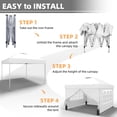 thumbnail image 6 of Ainfox 10x10 Pop up Canopy Tent with Sidewalls and Weighted Sandbags,Instant Outdoor Shade Gazebo,White, 6 of 8