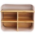 thumbnail image 4 of Caja de almacenamiento de escritorio, organizador de escritorio de bambú dividido, estante para lápices, estante para bolígrafos extraíble, estante para control remoto, caja para teléfono móvil,, 4 of 6