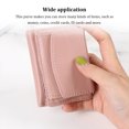 thumbnail image 3 of Portable Women Leather Wallet Simple Design Cash Changes Foldable Change Purse Shopping Card Holder Carrying Bag Birthday Gift Pink, 3 of 9