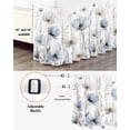 thumbnail image 3 of Blue Beige Spring Floral Wrap Around Bed Skirts for King Bed 18" Drop,Bed Skirt with Adjustable Elastic Belt Dust Ruffle Bed Valance for Bedroom Hotel Summer Botanical Watercolor Bed Frame Cover, 3 of 7