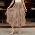 thumbnail image 2 of Women Dresses Khaki Tutu Skirts for Women Long Tulle Dress Layered Mesh Fairy Skirt Sparkly Skirt, 2 of 4