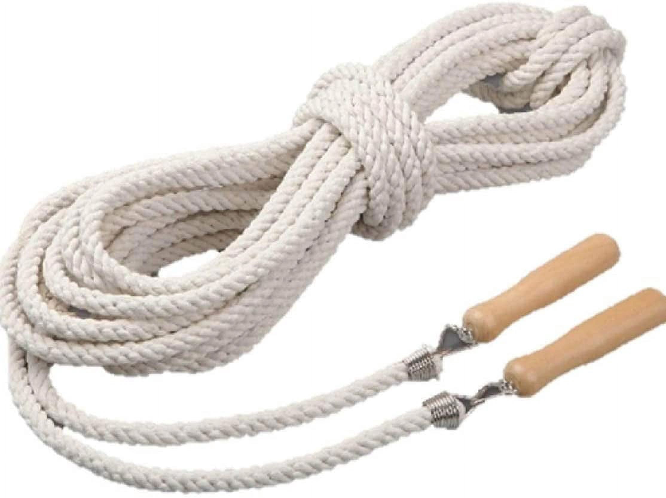 Long Jump Rope Multiplayer Skipping Rope with Wooden Handle for Team Group Jumping Rope for School Sport and Outdoor Activity