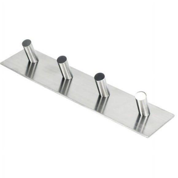 3M Self Adhesive Coat Hooks, Heavy Duty 304 Stainless Steel Mounted Hooks Hats Key Hooks for Bathroom Kitchen, Brushed Finish
