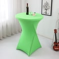 thumbnail image 2 of Pedty Table Cloth,Cocktail Tablecloth*1 Piece,Cocktail Solid Color Polyester Round Banquet Stretch Table Cover (60Ã110Cm) Apple Green, 2 of 6