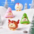 thumbnail image 3 of Dibujos animados de animales de Navidad, cerdo, muñeco de nieve, árbol de Navidad, adorable pato, micro paisaje, adornos de nieve para árbol de Navidad, accesorios de bola de cristal, 3 of 6