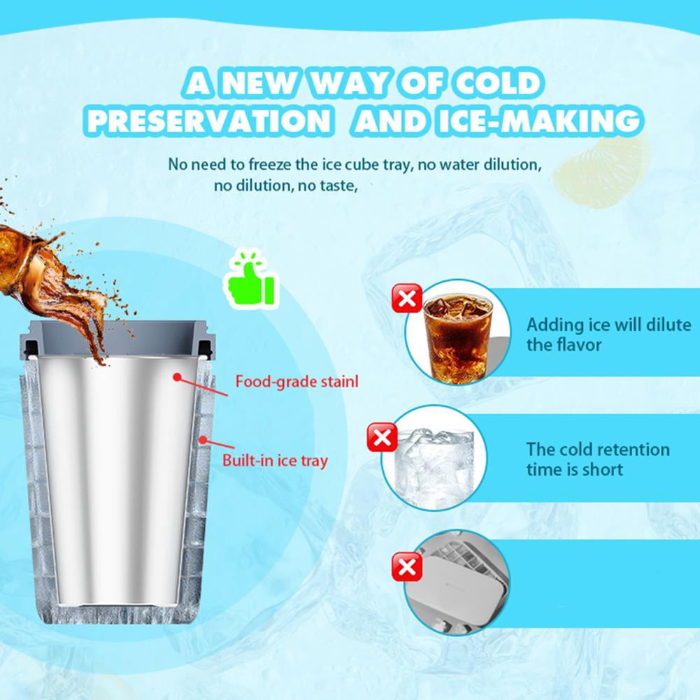 Silicone Ice Cube Cylinder, Silicone Ices Bucket, Cylinder IceCube Mold Ice Trays, Mini Ices Tray Mold Cup with Lid Crushed IceMaker Cup for Coffee Juice Tea Cocktail Chilling
