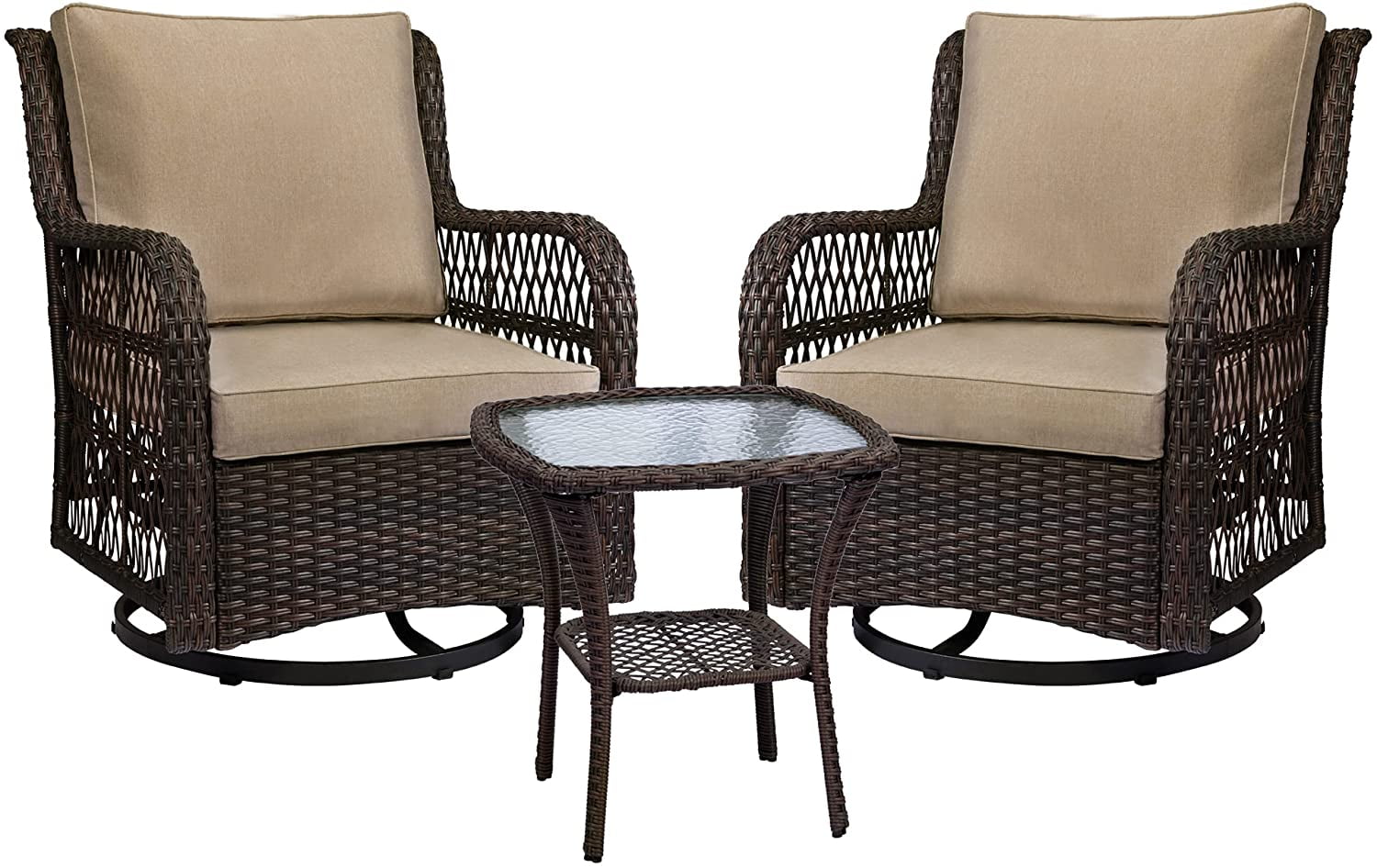 wicker rocker patio set