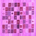 thumbnail image 1 of Ahgly Company Indoor Square Abstract Purple Contemporary Area Rugs, 5' Square, 1 of 4