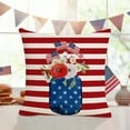 thumbnail image 4 of Yhmxh 4th of july Decorations Pillow Covers 18x18, Memorial Day American Flag Stars Decorative Throw Pillows Linen Independence Day Patriotic Cushion Pillow Covers for Sofa Couch Summer Outdoor Decor, 4 of 4