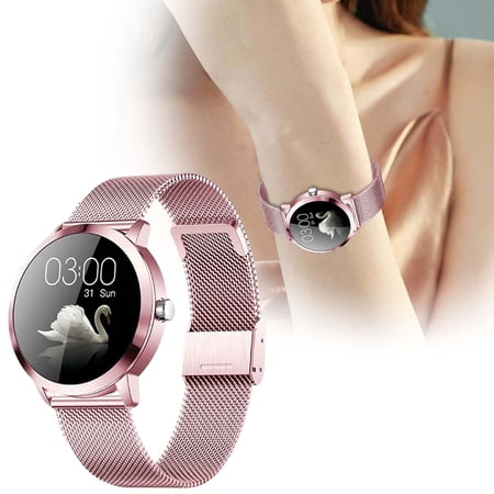 Guanglv Multifunctional Smart Watch for Stainless Steel Mesh Band Smartwatch with Touchscreen Fitness Tracking & Female Health Reminders Stylish Wearable for Health