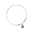 thumbnail image 2 of 7 1/2 inch Round Double Loop Bangle Bracelet w/ Shell in Sterling Silver, 2 of 3